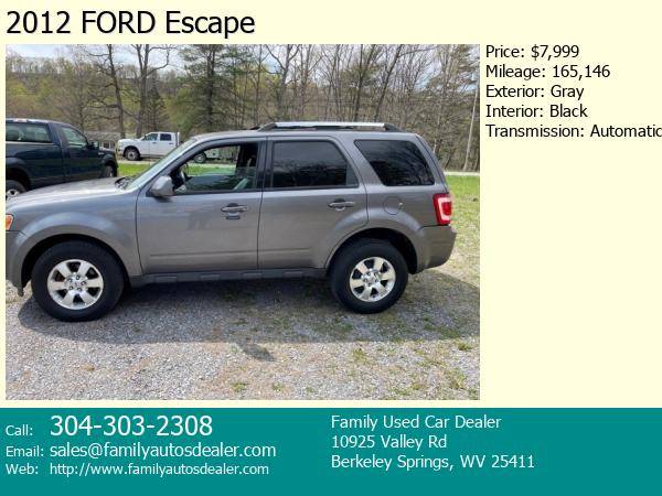 2012 FORD Escape Gray - - by dealer - vehicle for sale in BERKELEY SPRINGS, WV – photo 2