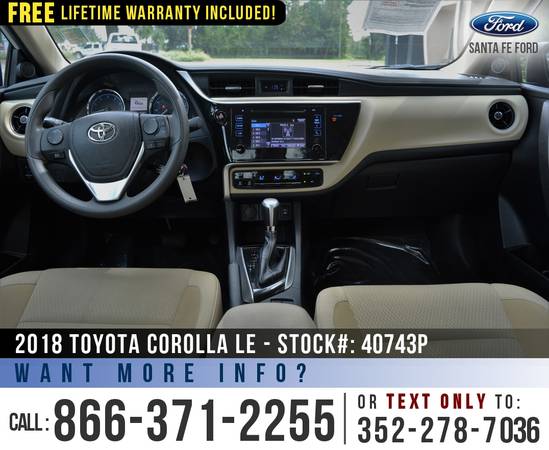 ‘18 Toyota Corolla LE *** Touchscreen, Cruise Control, Bluetooth ***... for sale in Alachua, FL – photo 15