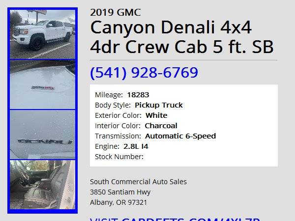 2019 GMC Canyon Denali 4x4 4dr Crew Cab 5 ft. SB - cars & trucks -... for sale in Albany, OR – photo 17