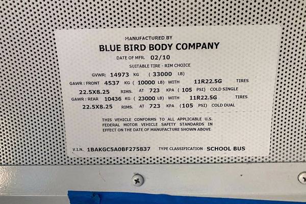 2011 BLUE BIRD BLUE BIRD VISION - - by dealer for sale in Johnstown, VT – photo 22