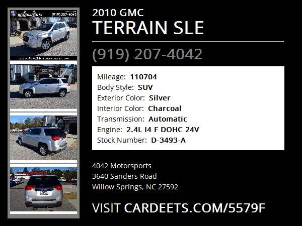 2010 GMC TERRAIN SLE - - by dealer - vehicle for sale in Willow Springs, NC – photo 22