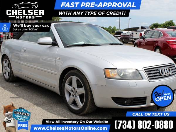 74/mo - 2003 Audi A4 A 4 A-4 3 0 Cabriolet FrontTrak - Easy for sale in Chelsea, MI – photo 8