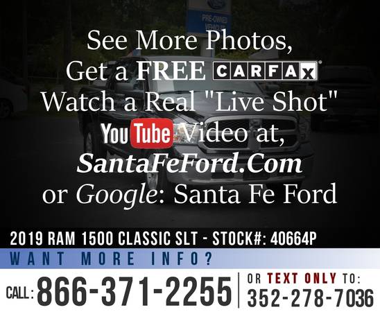 *** 2019 Ram 1500 Classic SLT 4WD *** SiriusXm - Flex Fuel - Camera... for sale in Alachua, FL – photo 23