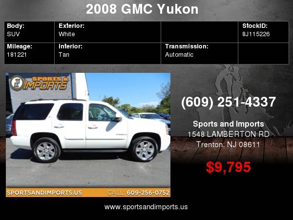 2008 GMC Yukon SLT-2 4WD for sale in Trenton, NJ – photo 2