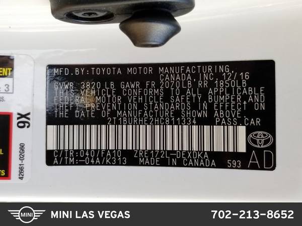 2017 Toyota Corolla L SKU:HC811334 Sedan for sale in Las Vegas, NV – photo 24