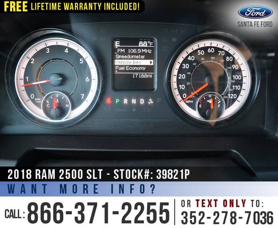 ‘18 Ram 2500 SLT 4WD *** Camera,Tinted Windows, SiriusXM *** for sale in Alachua, FL – photo 15