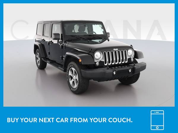 2017 Jeep Wrangler Unlimited Sahara Sport Utility 4D suv Black for sale in Hobart, IL – photo 12