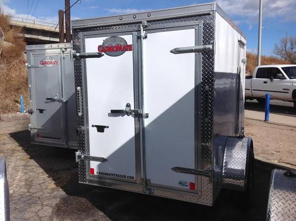 2020 Enclosed V-Front 5x8 Cargo Trailer with Double Rear Doors (82942) for sale in Wheat Ridge, CO – photo 2