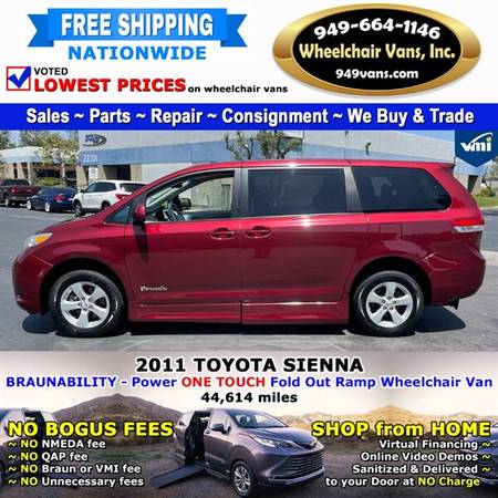 2011 Toyota Sienna LE Wheelchair Van BraunAbility - Power Fold Out for sale in LAGUNA HILLS, OR – photo 9
