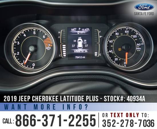 2019 Jeep Cherokee Latitude Plus SiriusXM - Cruise - Leather for sale in Alachua, FL – photo 15