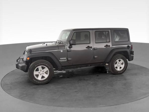 2017 Jeep Wrangler Unlimited Sport SUV 4D suv Black - FINANCE ONLINE... for sale in Palmdale, CA – photo 4