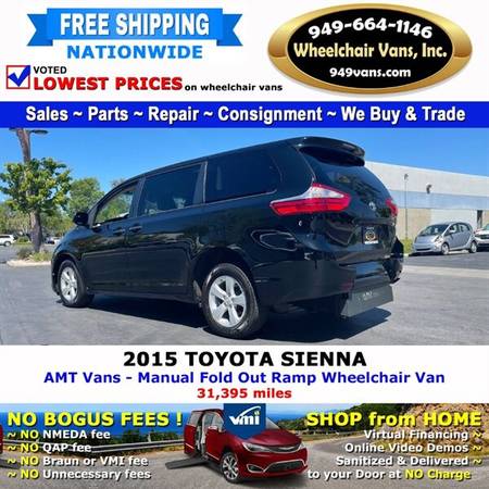 2015 Toyota Sienna L Wheelchair Van AMT Vans - Manual Fold Out Ramp for sale in Other, TX – photo 10