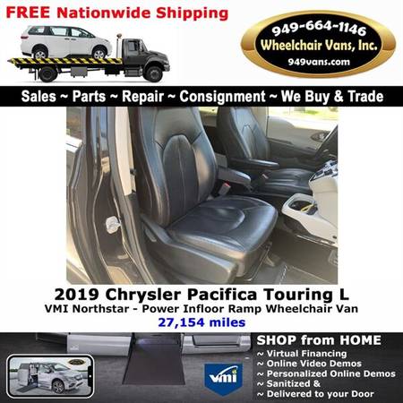 2019 Chrysler Pacifica Touring L Wheelchair Van VMI Northstar - Pow... for sale in LAGUNA HILLS, UT – photo 12