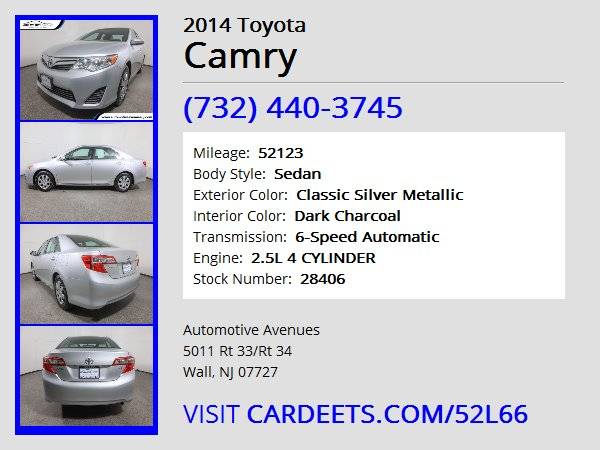 2014 Toyota Camry, Classic Silver Metallic - - by for sale in Wall, NJ – photo 22