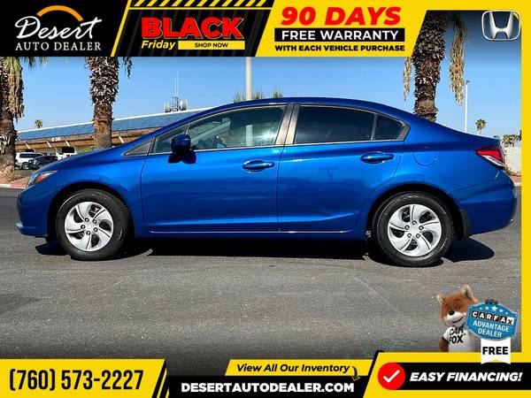 2014 Honda Civic LOW MILES LX Sedan without the headache - cars &... for sale in Palm Desert , CA – photo 6