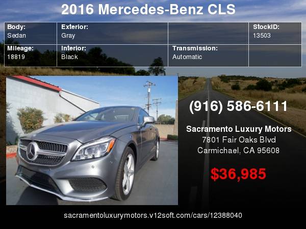 2016 Mercedes-Benz CLS CLS 550 ONLY 18K MILES CLS550 AMG FINANCING... for sale in Carmichael, CA – photo 21