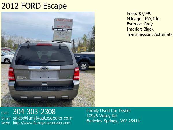 2012 FORD Escape Gray - - by dealer - vehicle for sale in BERKELEY SPRINGS, WV – photo 3