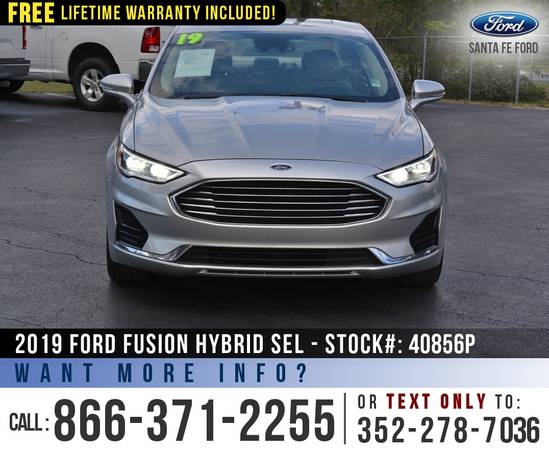 *** 2019 Ford Fusion Hybrid SEL *** ActiveX Seats - Bluetooth -... for sale in Alachua, FL – photo 2