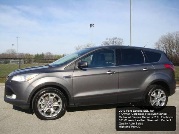2013 Ford Escape SEL 4WD 4x4 Leather Heated Seats Bluetooth 1 Owner... for sale in Highland Park, IL – photo 3