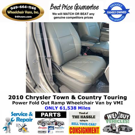 2010 Chrysler Town and Country Power Ramp Side Loading Wheelchair Van for sale in Laguna Hills, CA – photo 14
