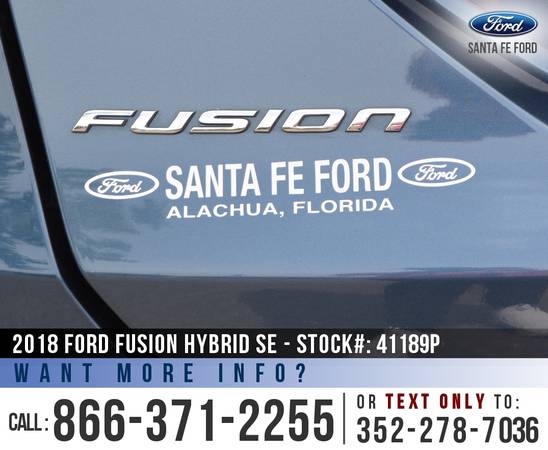 18 Ford Fusion Hybrid SE Leather Seats, Touchscreen - SiriusXM for sale in Alachua, FL – photo 10