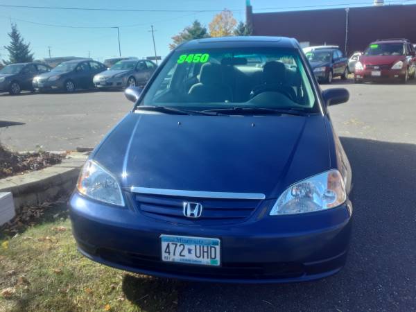 02 Honda Civic EX Sedan auto - cars & trucks - by dealer - vehicle... for sale in Stillwater, MN – photo 2