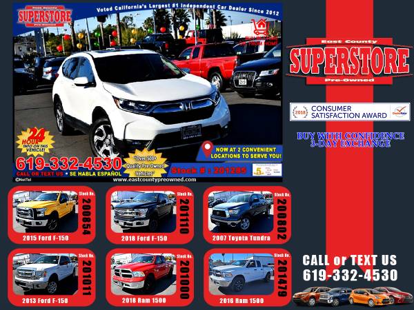 2017 HONDA CR-V EX SUV-EZ FINANCING-LOW DOWN! - cars & trucks - by... for sale in El Cajon, CA – photo 24
