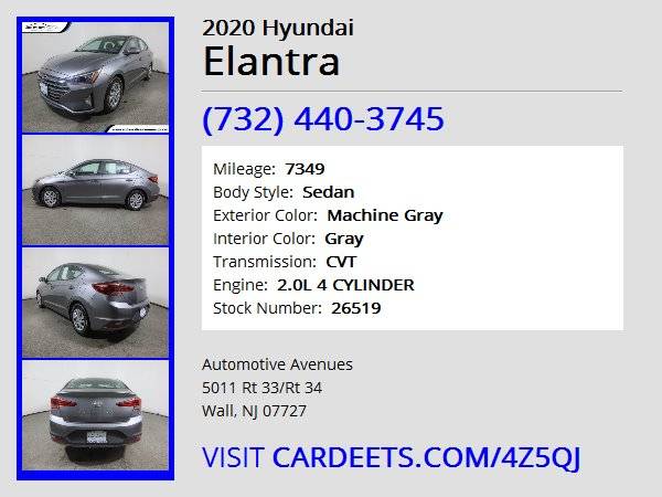 2020 Hyundai Elantra, Machine Gray - - by dealer for sale in Wall, NJ – photo 22