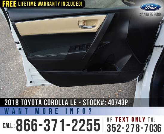 ‘18 Toyota Corolla LE *** Touchscreen, Cruise Control, Bluetooth ***... for sale in Alachua, FL – photo 12