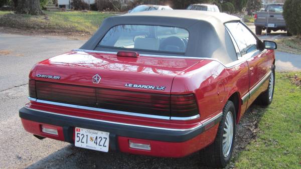 1992 Chrysler Lebaron LX Convertible for sale in Gwynn Oak, MD – photo 6