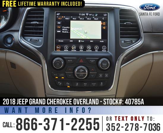 ‘18 Jeep Grand Cherokee Overland 4X4 *** Sunroof, Leather, Camera... for sale in Alachua, FL – photo 12