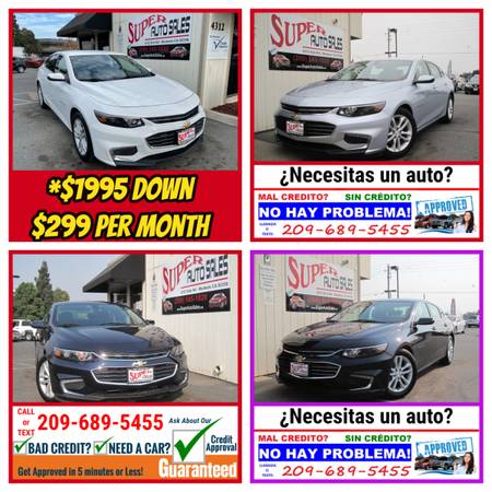 1995 Down & 299 Per Month on this Clean 2018 Chevy Malibu LT! for sale in Modesto, CA – photo 24