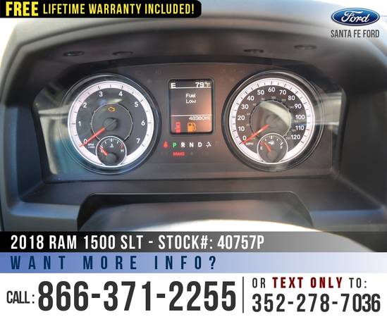 2018 RAM 1500 SLT 4WD SIRIUS, Bluetooth, Touchscreen - cars for sale in Alachua, FL – photo 11