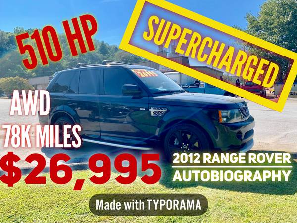 2012 Range Rover Autobiography Super Charged for sale in Franklin, NC