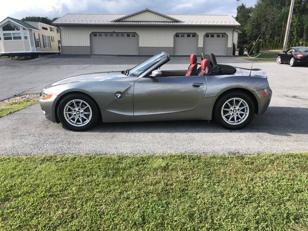 2003 BMW Z4 Automatic Grey over Red Leather Excellent Condition for sale in Palmyra, PA – photo 10