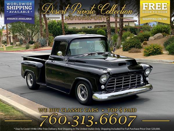 1955 Chevrolet 3100 short bed step side AC Resto Mod Pickup LOADED for sale in Palm Desert, NY – photo 3