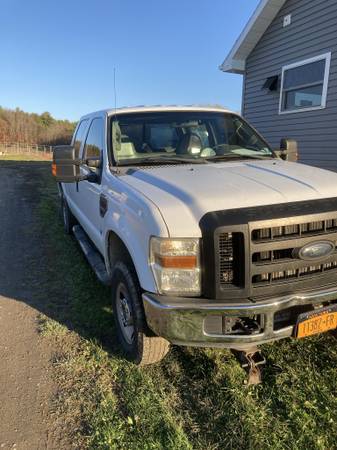 2008 F250 Diesel crew cab 4wd w plow for sale in Greene, NY – photo 13