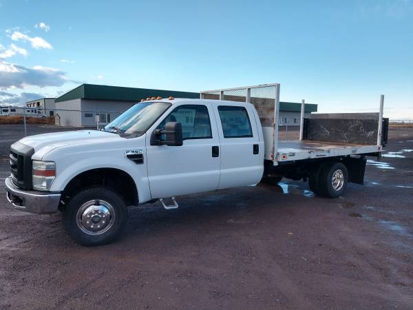 2008 Ford F-350 Crew Cab Flatbed Dump 56k Miles - cars & trucks - by... for sale in Filer, ID – photo 2