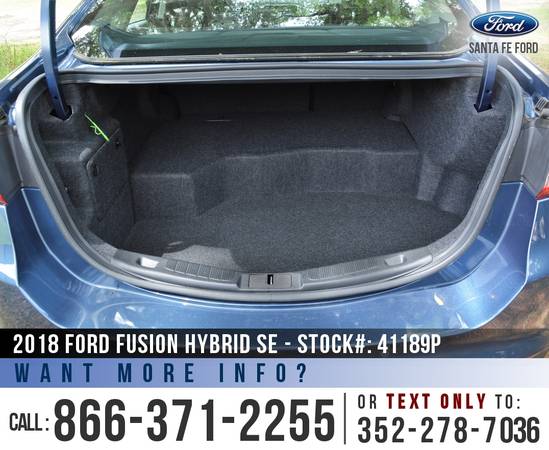 2018 FORD FUSION HYBRID SE Remote Start - Touchscreen - cars for sale in Alachua, FL – photo 19