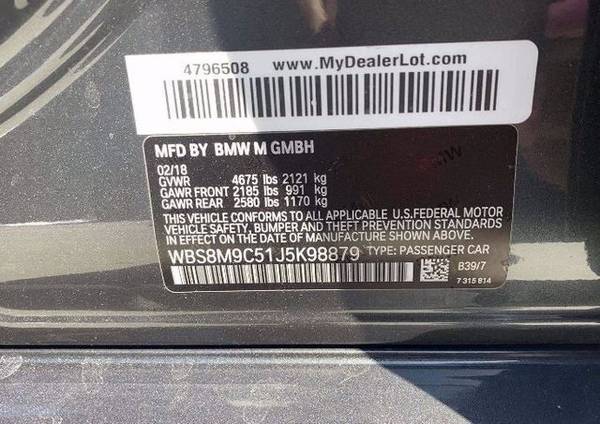 2018 BMW M3 Base sedan Tanzanite Blue Metallic - - by for sale in Oakland, CA – photo 6