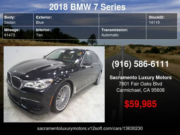 2018 BMW 7 Series ALPINA B7 xDrive AWD 750LI 740I 750I B 7 BAD... for sale in Carmichael, CA – photo 24