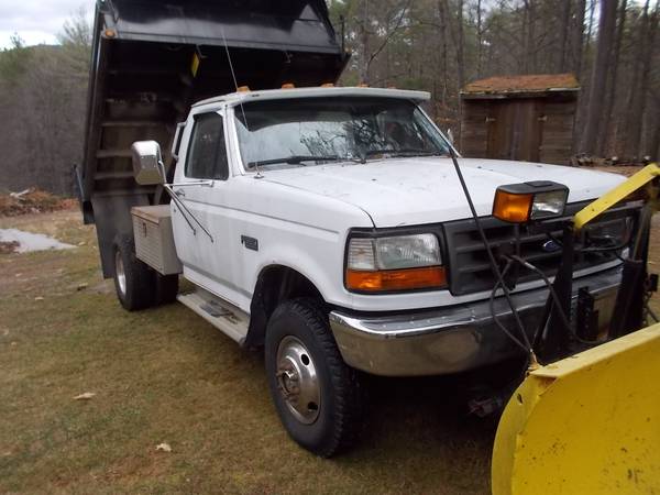 F350 4x4 diesel dump w/ plow - cars & trucks - by owner - vehicle... for sale in Bennington, NH – photo 4