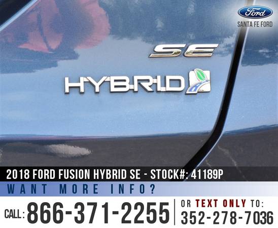 2018 FORD FUSION HYBRID SE Remote Start - Touchscreen - cars for sale in Alachua, FL – photo 9