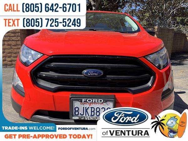 222/mo - 2018 Ford EcoSport S - - by dealer - vehicle for sale in Ventura, CA – photo 2