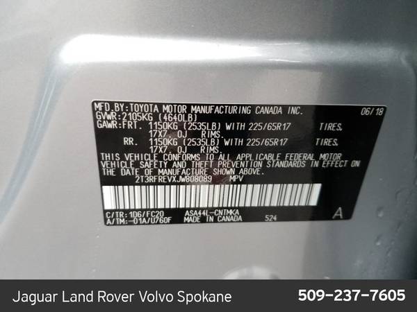 2018 Toyota RAV4 XLE AWD All Wheel Drive SKU:JW808089 for sale in Spokane, WA – photo 22