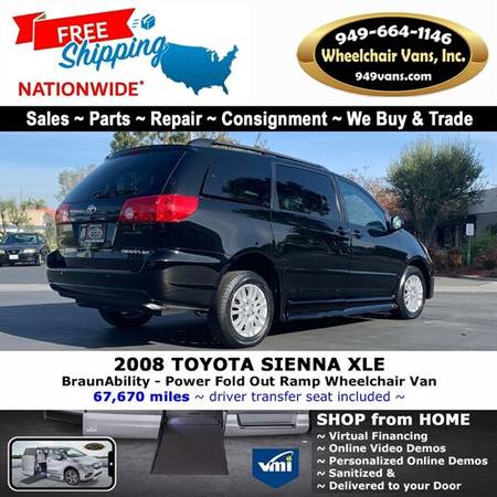 2008 Toyota Sienna XLE Wheelchair Van BraunAbility - Power Fold Out... for sale in LAGUNA HILLS, OR – photo 7