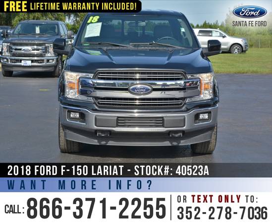 2018 Ford F150 Lariat 4WD *** Leather Seats, SYNC, Touchscreen *** -... for sale in Alachua, FL – photo 2