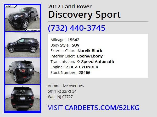 2017 Land Rover Discovery Sport, Narvik Black - - by for sale in Wall, NJ – photo 22