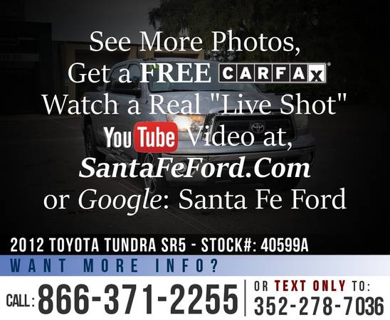 2012 Toyota Tundra SR5 *** Bluetooth, Backup Camera, Homelink *** -... for sale in Alachua, AL – photo 7