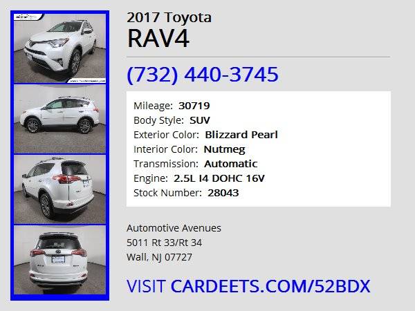 2017 Toyota RAV4, Blizzard Pearl - - by dealer for sale in Wall, NJ – photo 22